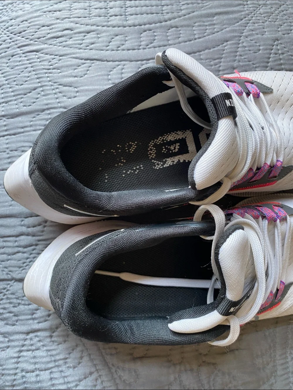 Nike White Black Pink Accent Running Shoes